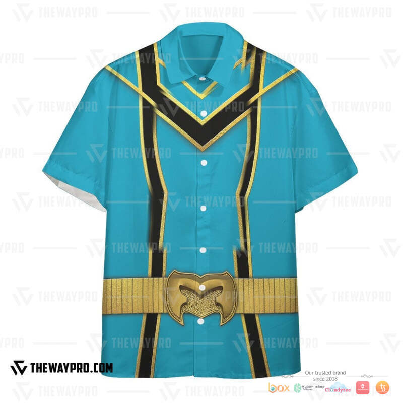 Power Rangers Dino Charge Pattern Hawaiian shirt, short