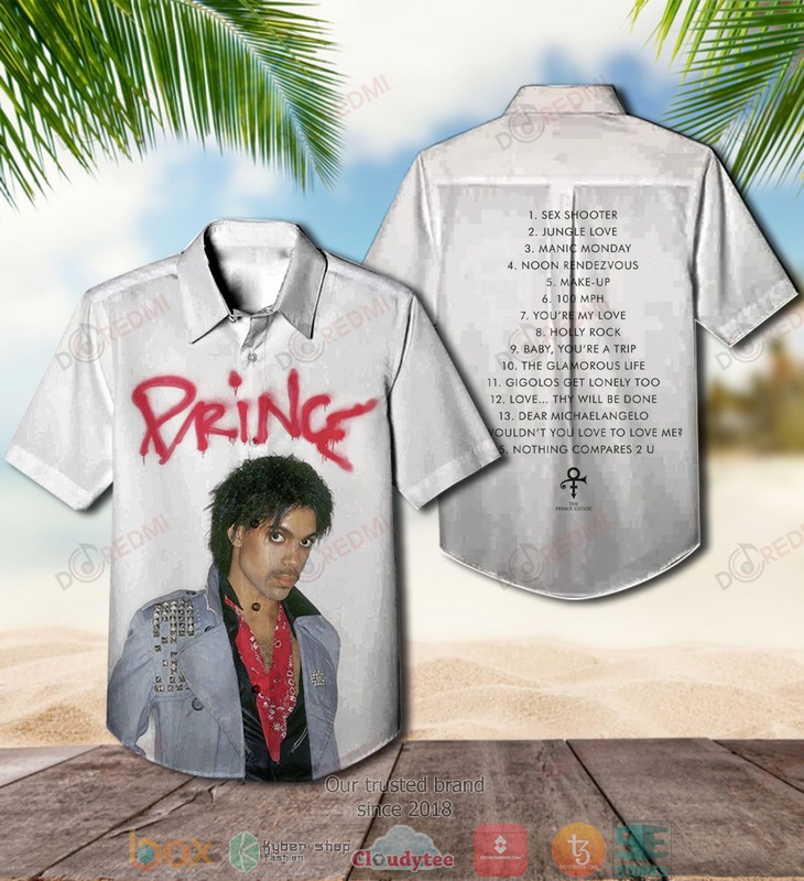 Prince logo hibiscus pattern Hawaiian Shirt