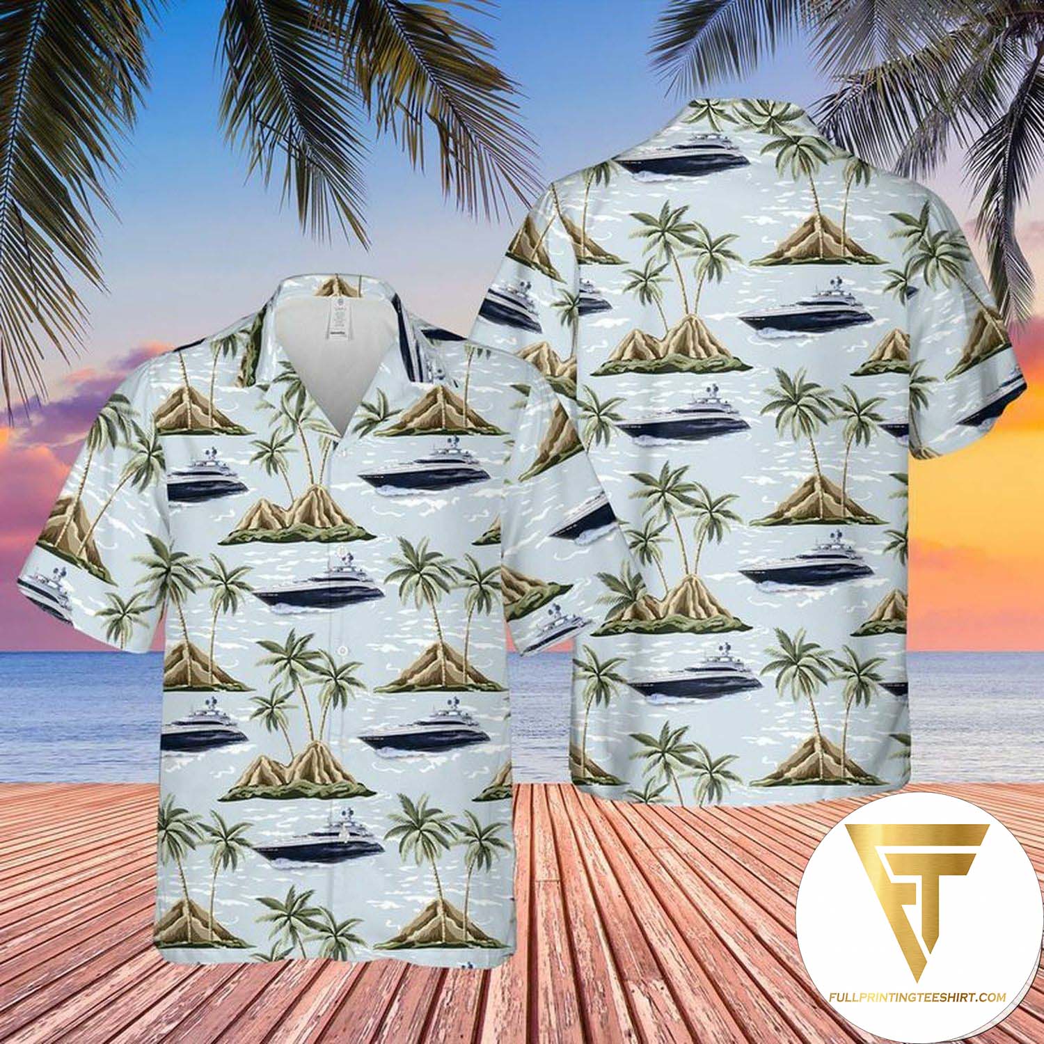 Powered Paragliding Hawaiian Shirt And Beach Shorts