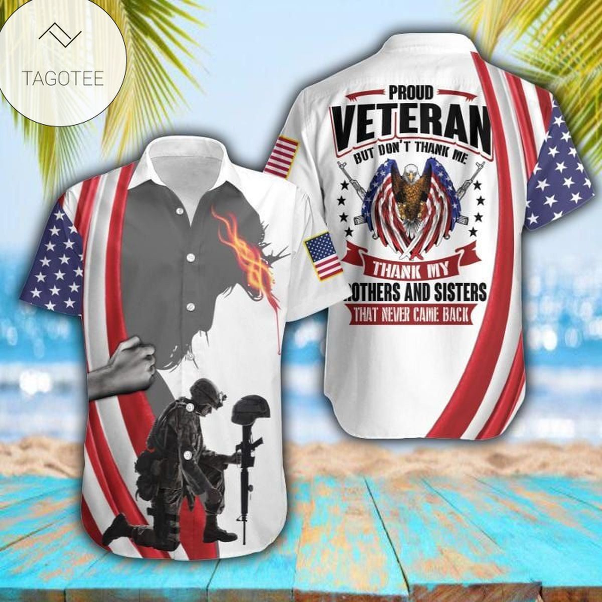 Proud Veteran Hawaiian Aloha Shirts