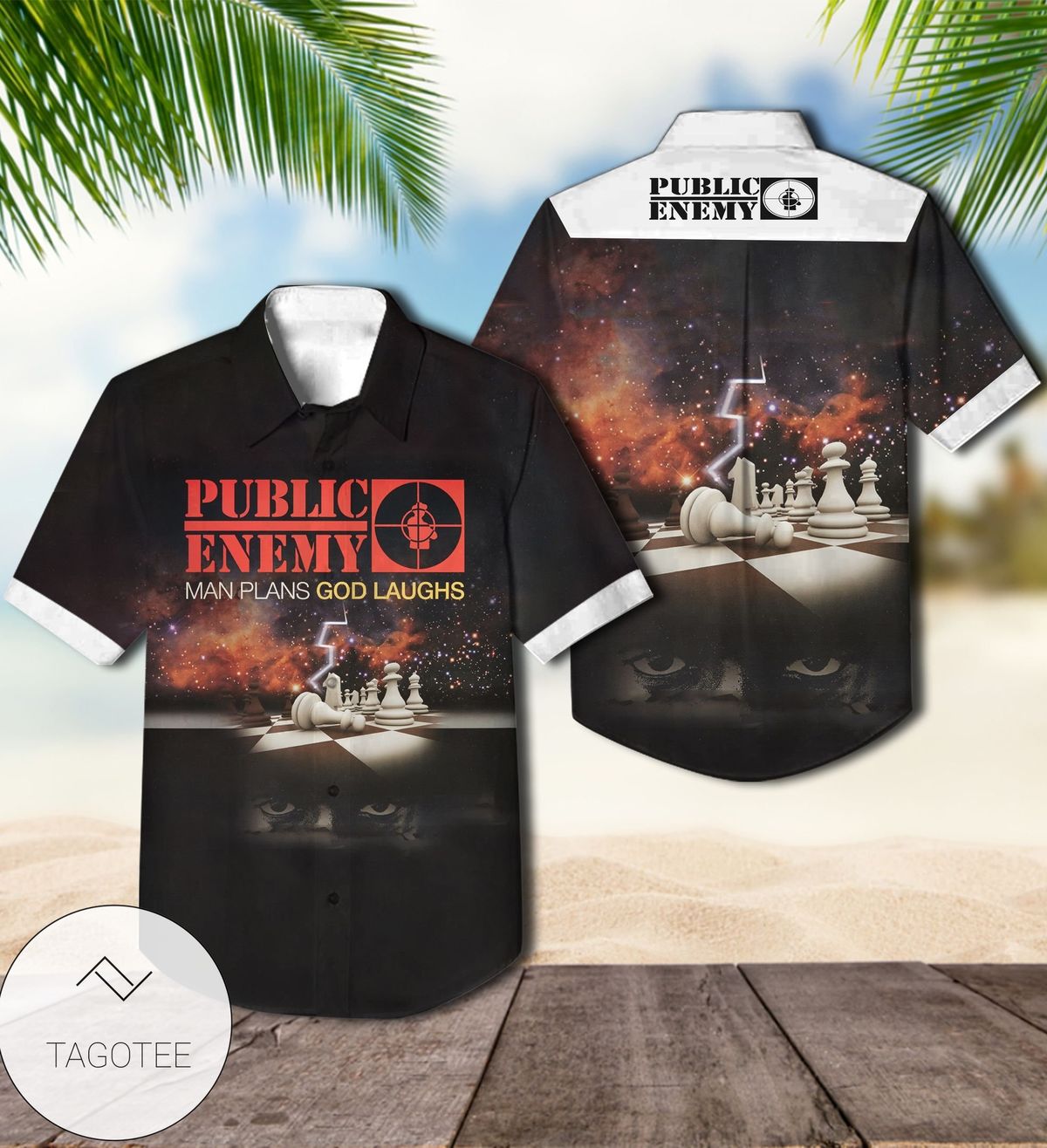 Public Enemy Muse Sick-n-hour Mess Age Album Cover Hawaiian Shirt