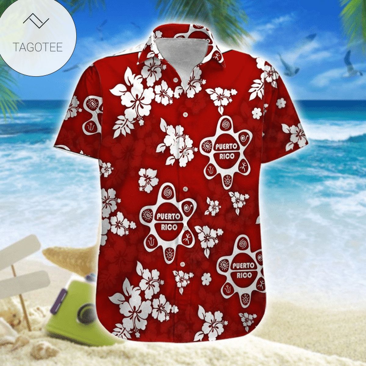 Puerto Rico Aloha Shirt Beach Shirt & Short