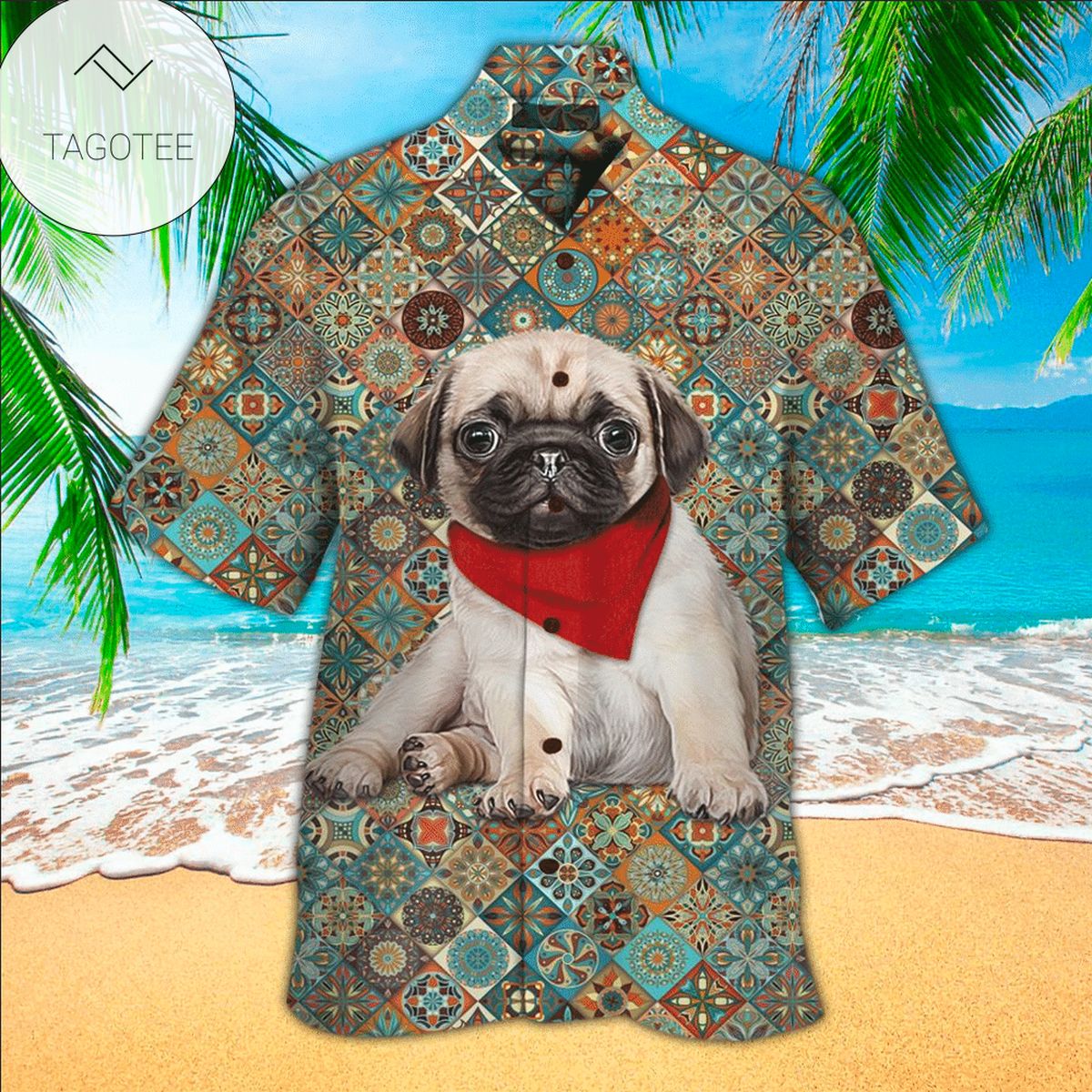 Pug Terrier Aloha Hawaii Shirt Perfect Hawaiian Shirt For Pug Lover