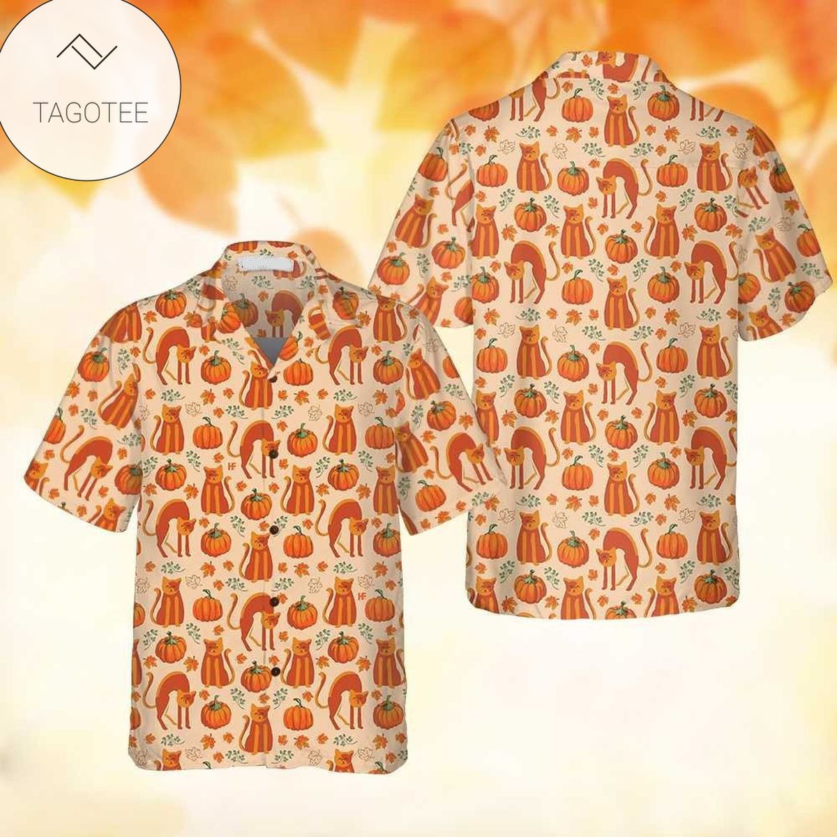 Pumpkin Cat Monster Halloween Hawaiian Shirt