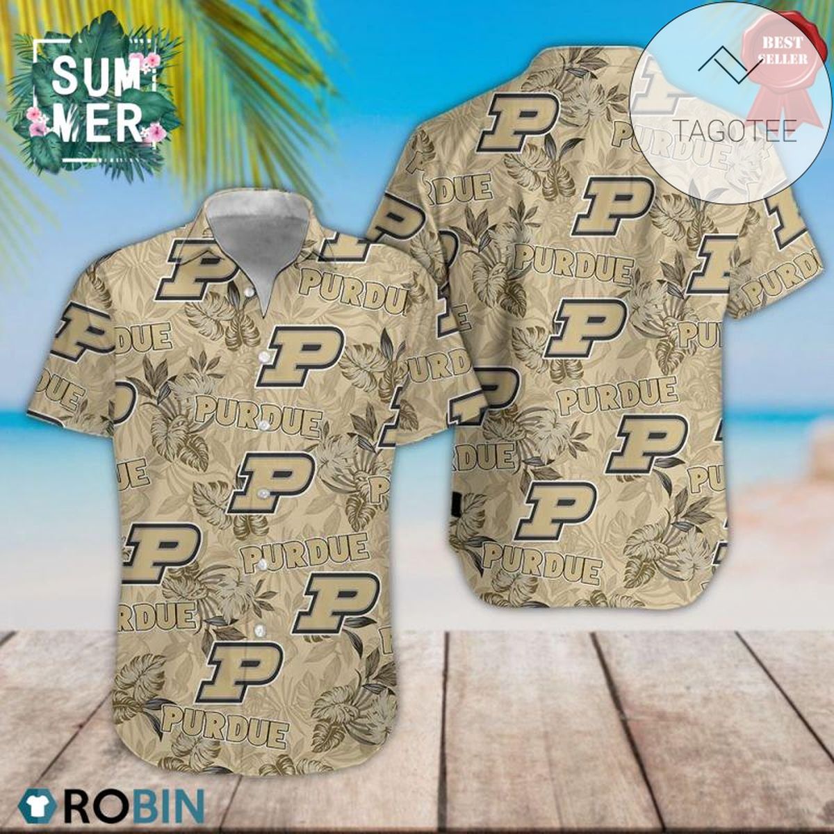 Purdue Boilermakers All Over Print Aloha Shirt