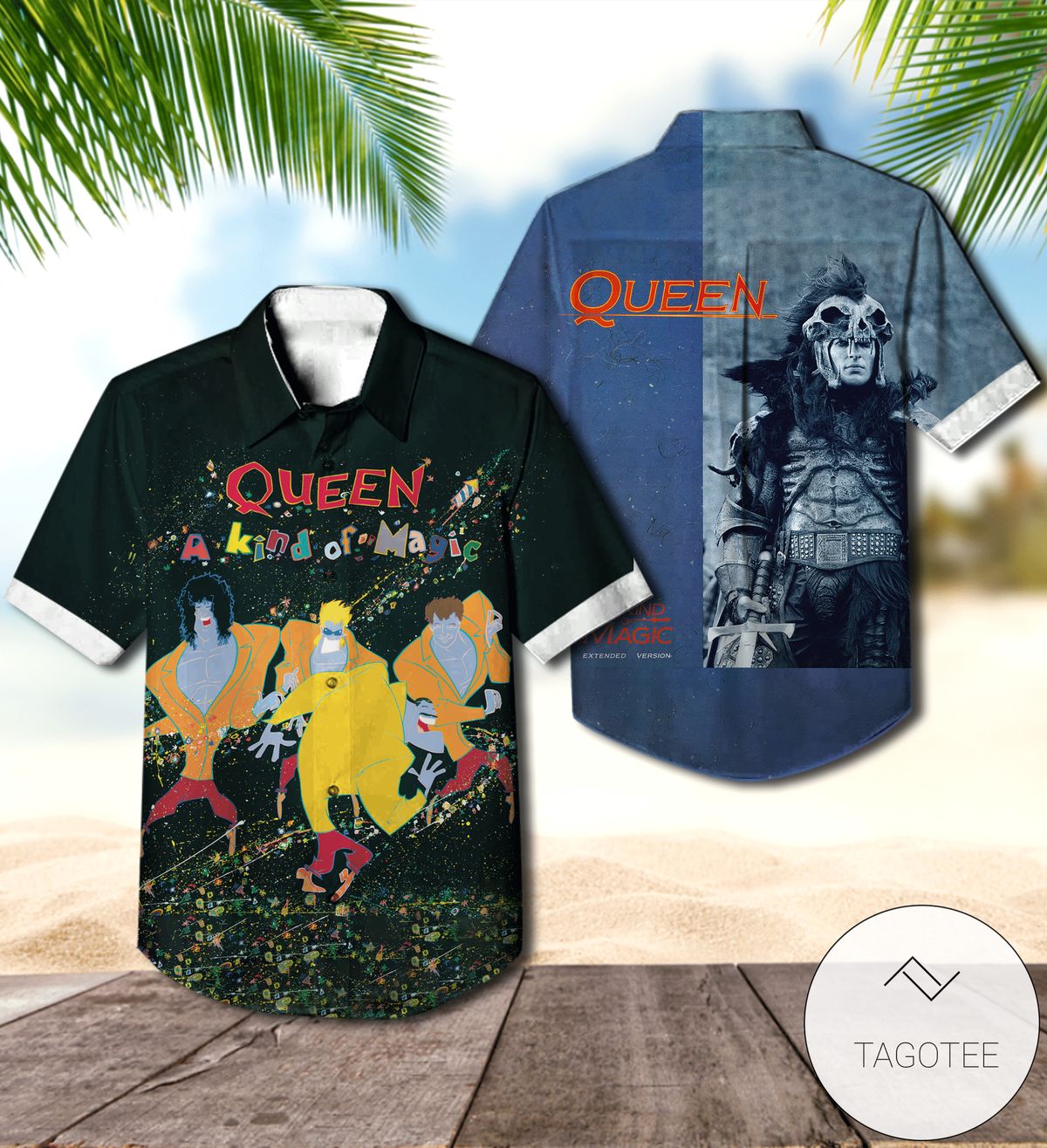 Queen A Day At The Races Album Cover Hawaiian Shirt