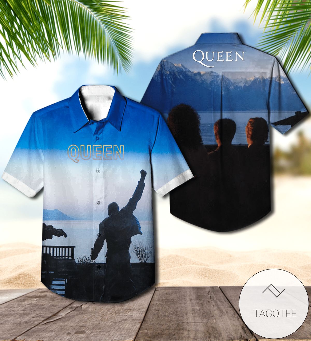 Queen News Of The World Album Cover Hawaiian Shirt