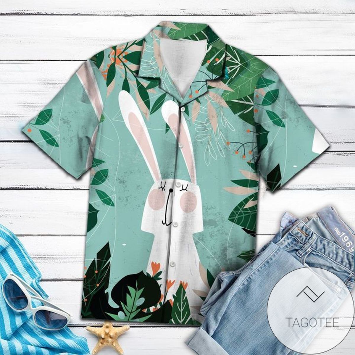 Rabbit Love Flowers Animals Limited Edition Hawaiian Shirt