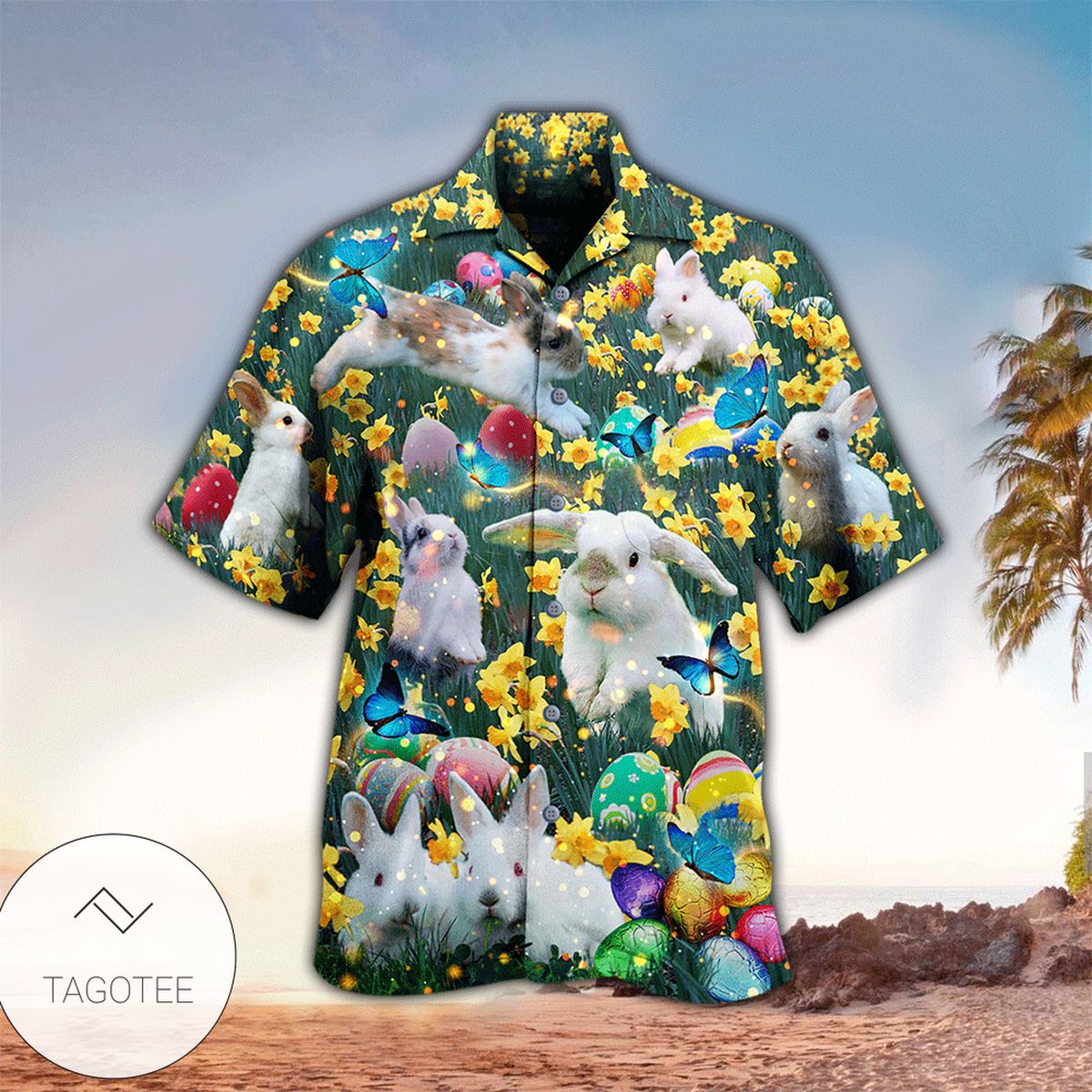 Rabbit Mandala Hawaiian Shirt Summer Button