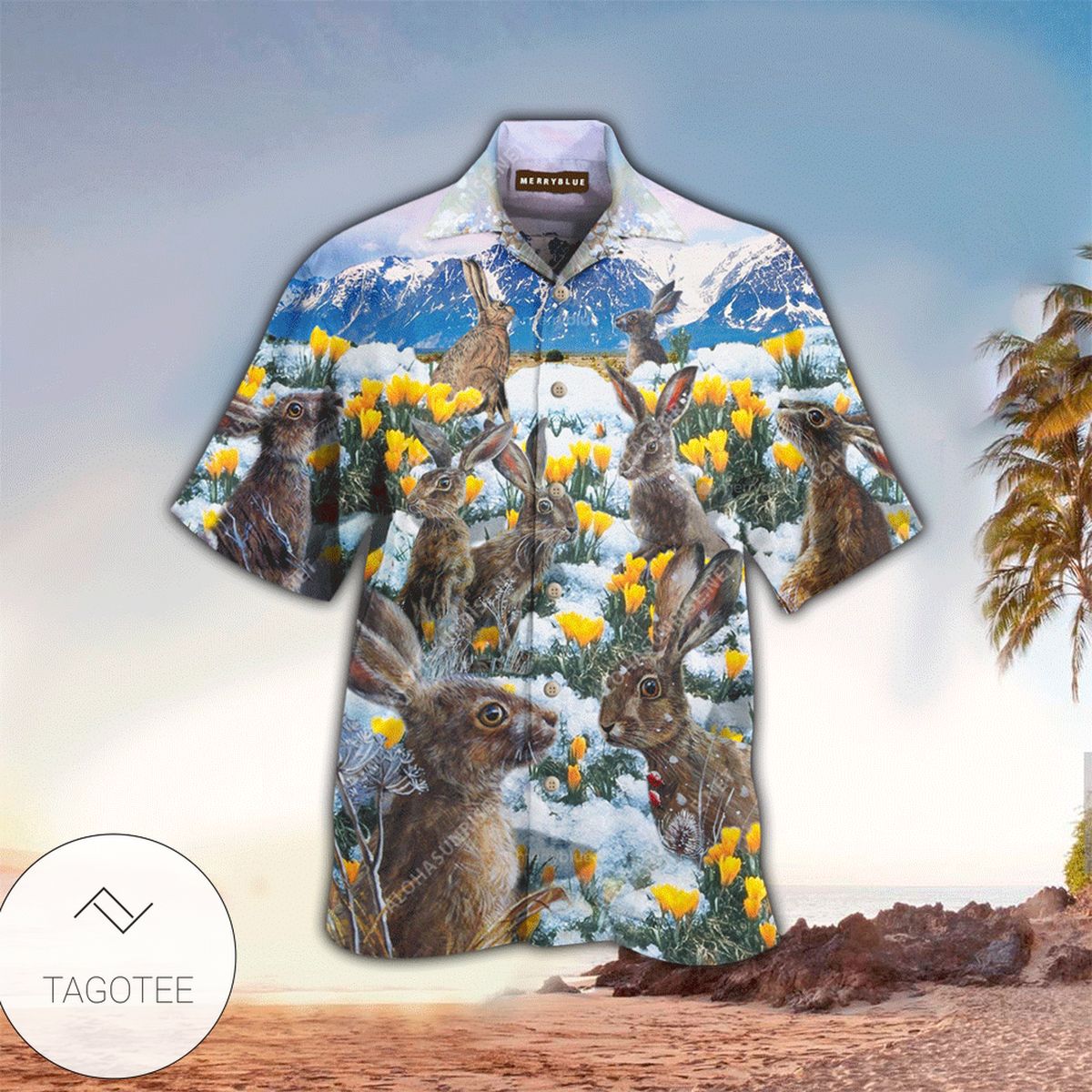 Rabbit Mandala Hawaiian Shirt Summer Button