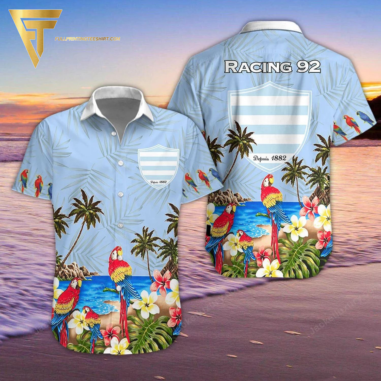 Racing 92 Sport Team Summer Hawaiian Shirt