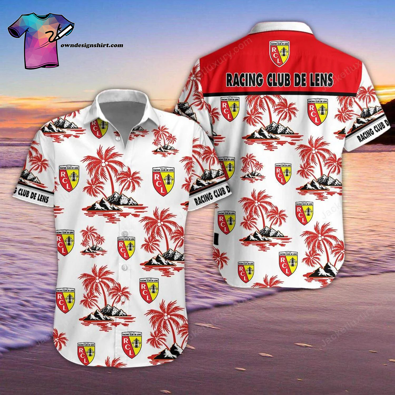 Racing Car Engine Theme Full Printing Hawaiian Shirt