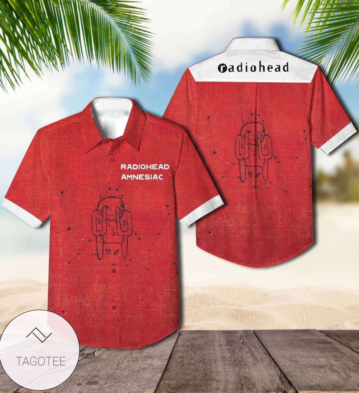 Radiohead Hail To The Thief Album Cover Hawaiian Shirt