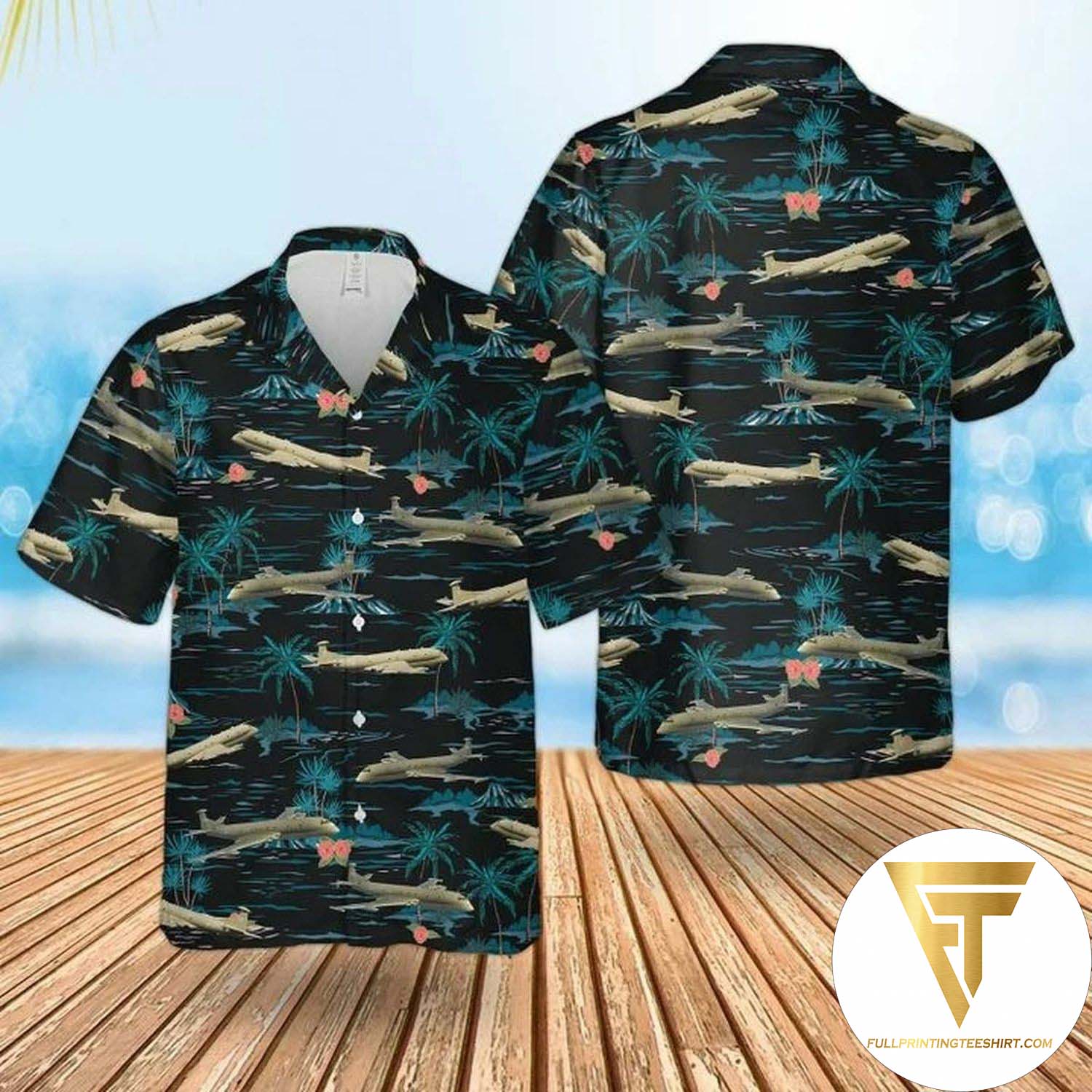 RAF Historical Lancaster Bomber Hawaiian Shirt And Beach Shorts