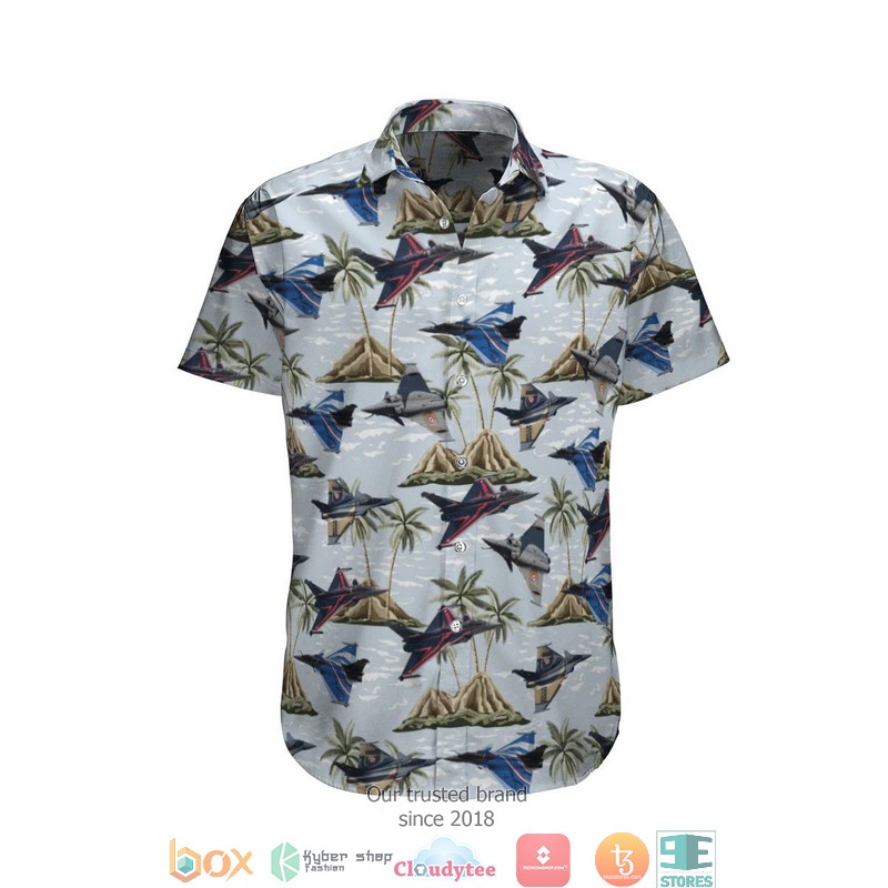 Rafale Solo Display French Cyan blue Hawaiian Shirt