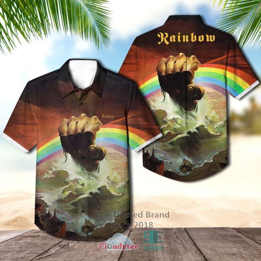 Rainbow Band Long Live Rock n Roll Album Hawaiian Shirt