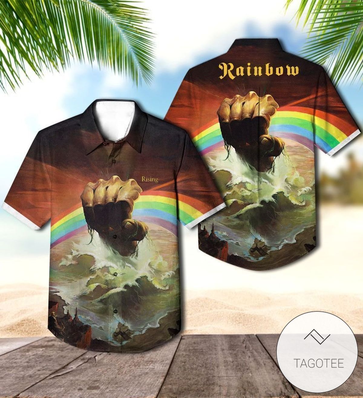 Rainbow Santa Hawaiian Shirt 3d T Shirt