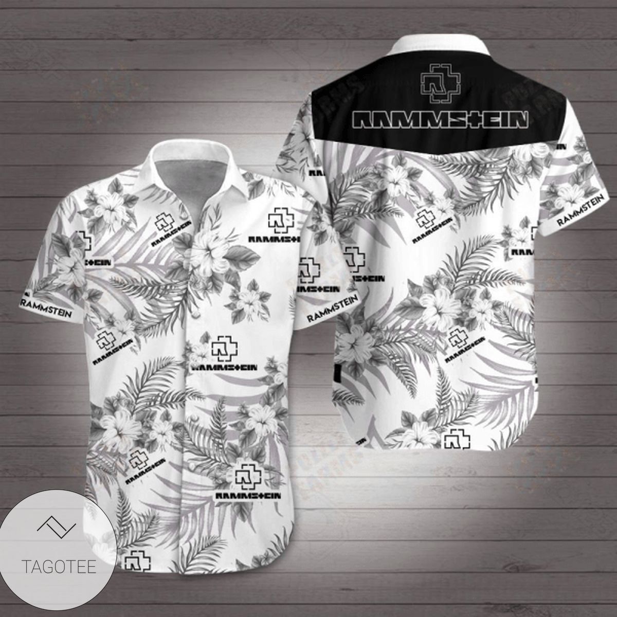 Rammstein Hawaiian Graphic Print Short Sleeve Hawaiian Casual Shirt