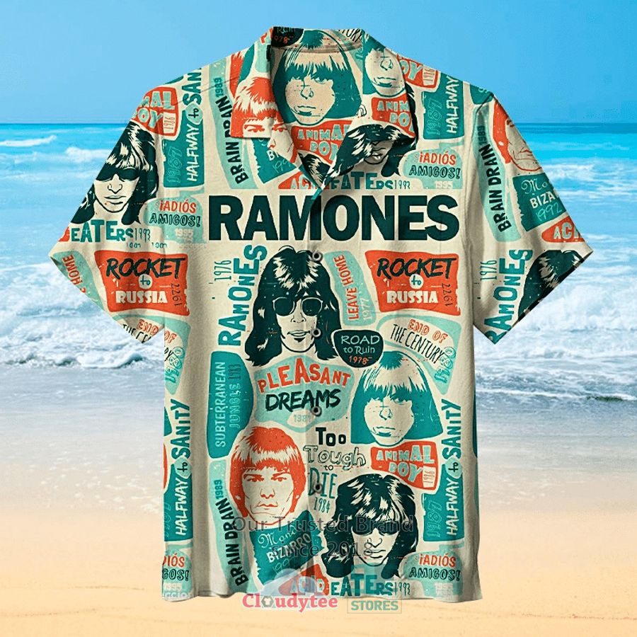 Ramones Albums cover Hawaiian Casual Shirt