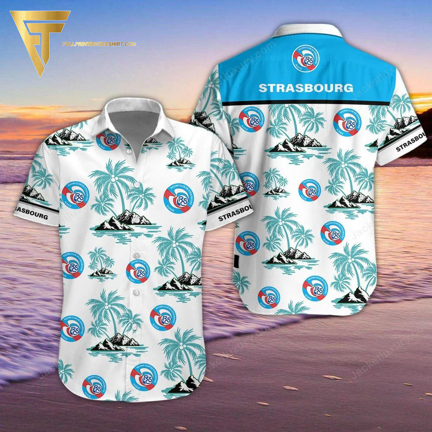 RC Narbonne Sport Team Summer Hawaiian Shirt