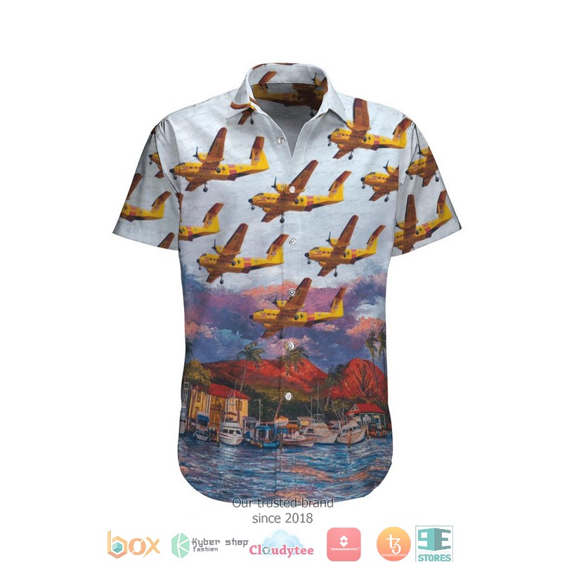 RCAF De Havilland Canada CC-115 Buffalo DHC-5 White Hawaiian Shirt