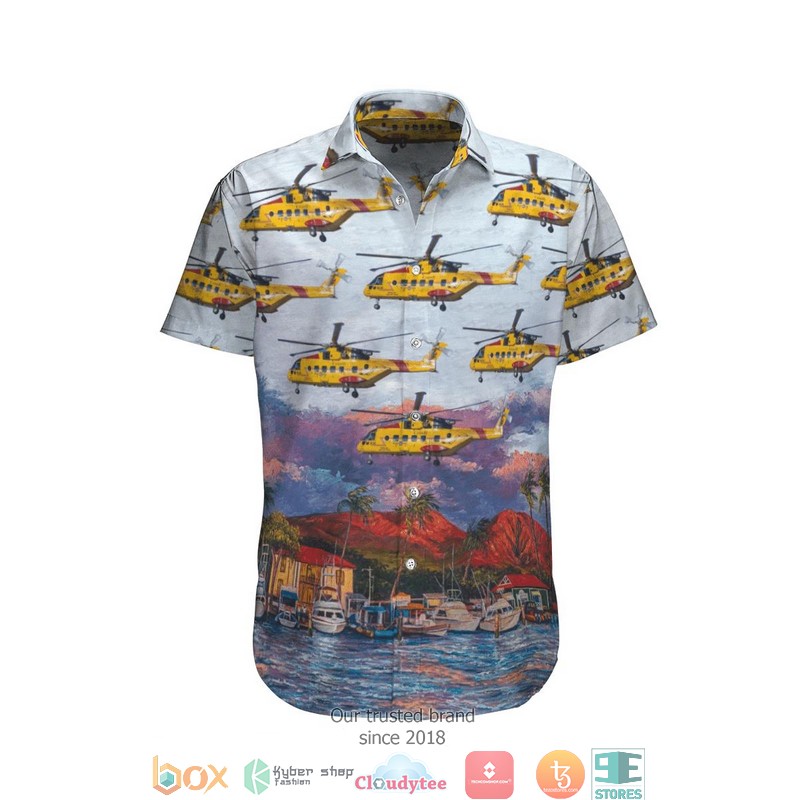 RCAF EHI CH-149 Cormorant EH-101 Mk511 SAR Short Sleeve Hawaiian Shirt