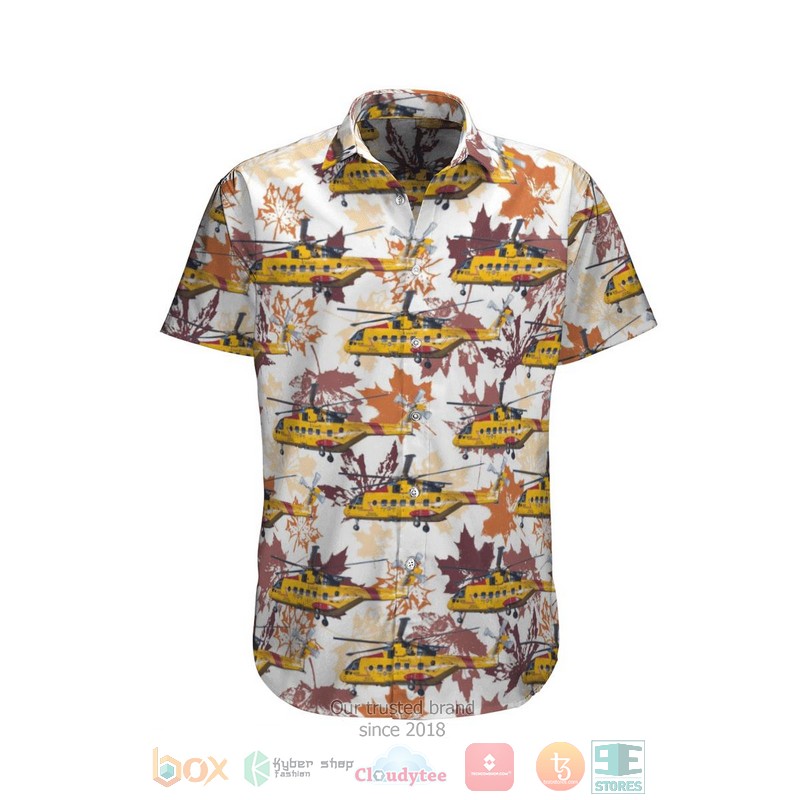 RCAF EHI CH-149 Cormorant EH-101 Mk511 SAR Short Sleeve Hawaiian Shirt