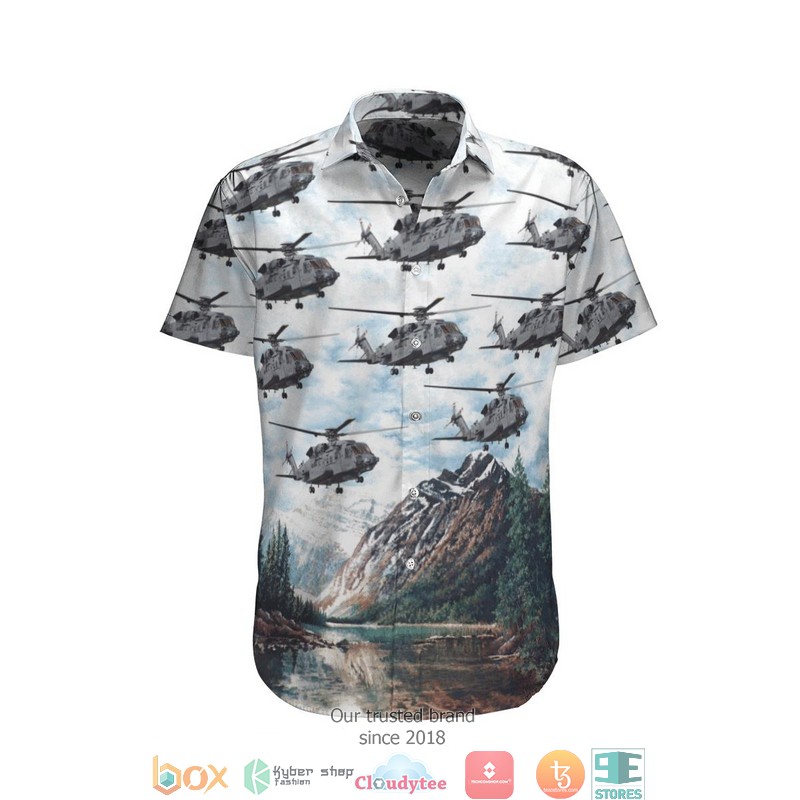 RCAF Sikorsky CH-148 Cyclone S-92 Helicopter Short Sleeve Hawaiian Shirt