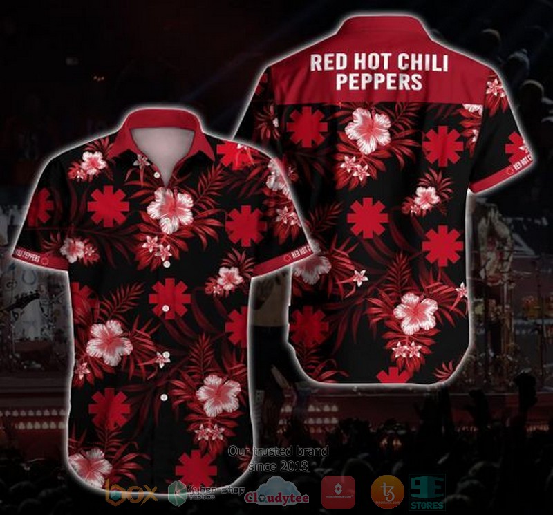 Red Flower Tropical Hawaiian Shirt