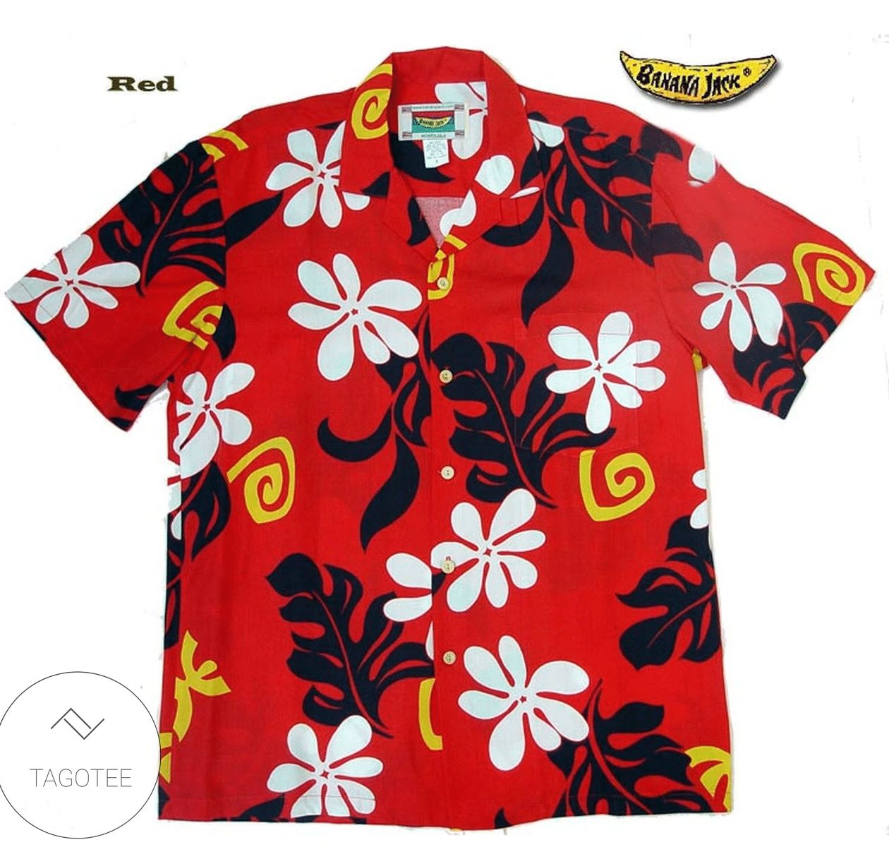 Red Spiral Hawaiian Shirt