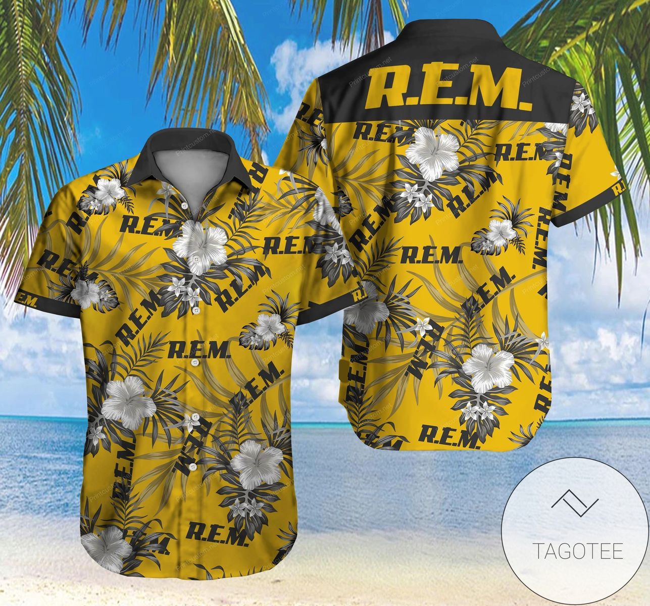 Rem Hawaiian Shirt Summer Button Up Shirt For Men Hawaiian Summer Trends Shirt 2020