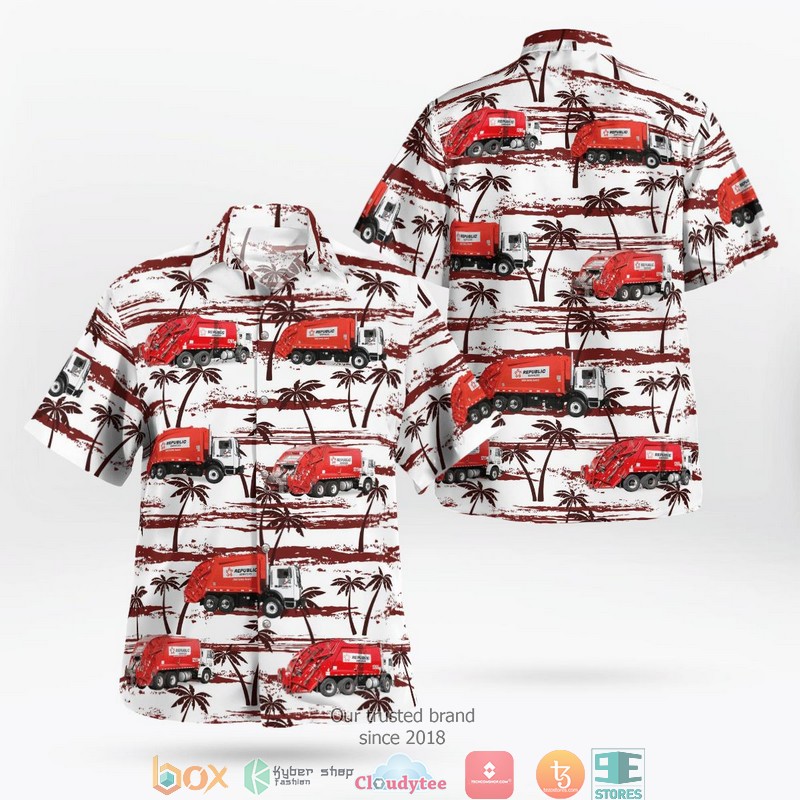 Republic Services Mack MRU McNeilus FEL 1214 Hawaiian Shirt