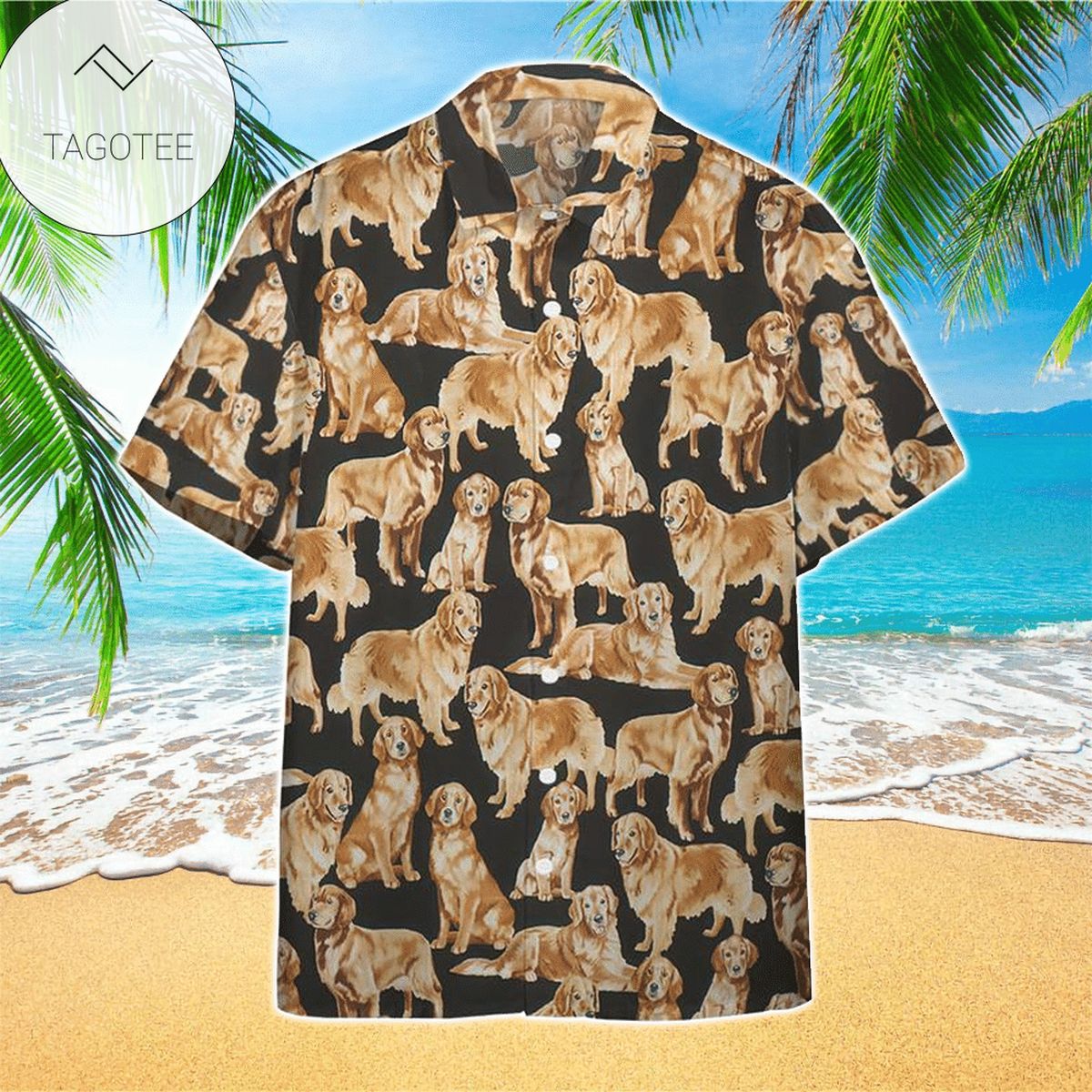 Retriever Dog Hawaiian Shirt For Men Retriever Dog Lover Gifts