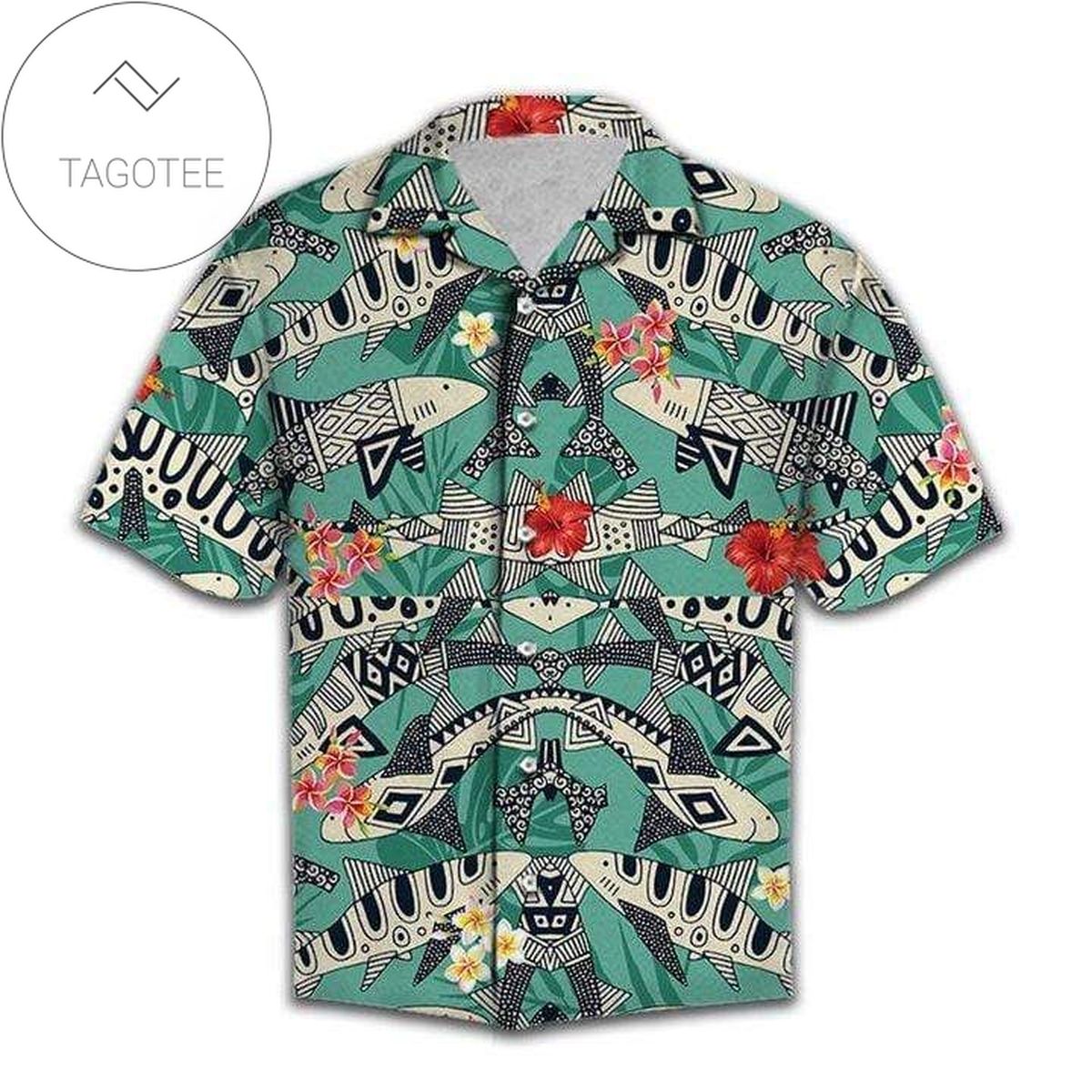 Retro Pineapple Skull Pattern Hawaiian Shirt