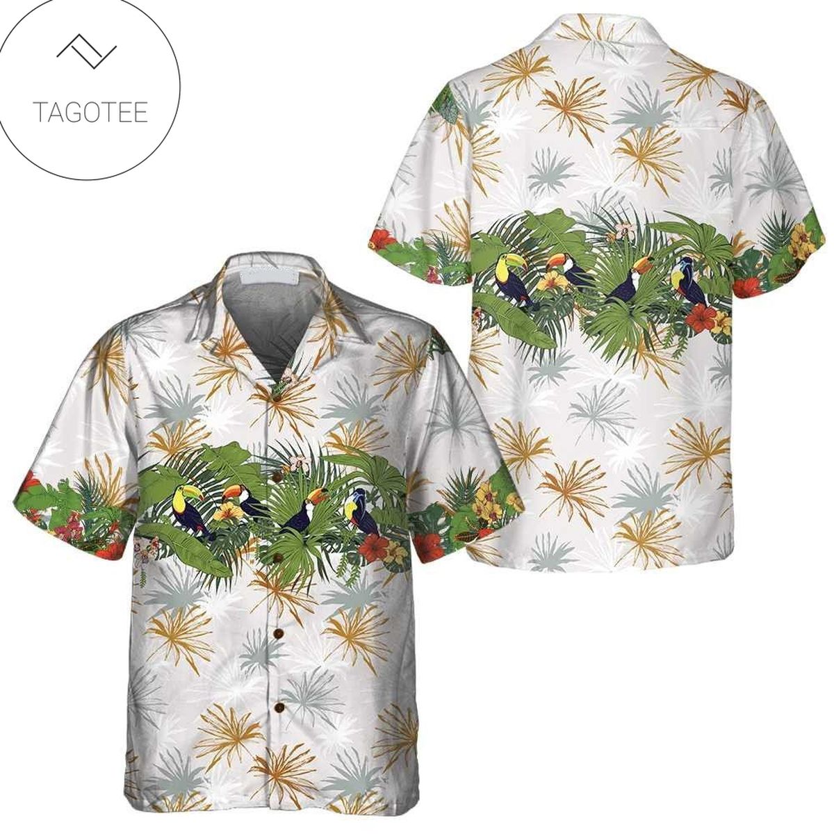 Retro Vinatge Tropical Parrots Hawaiian Shirt