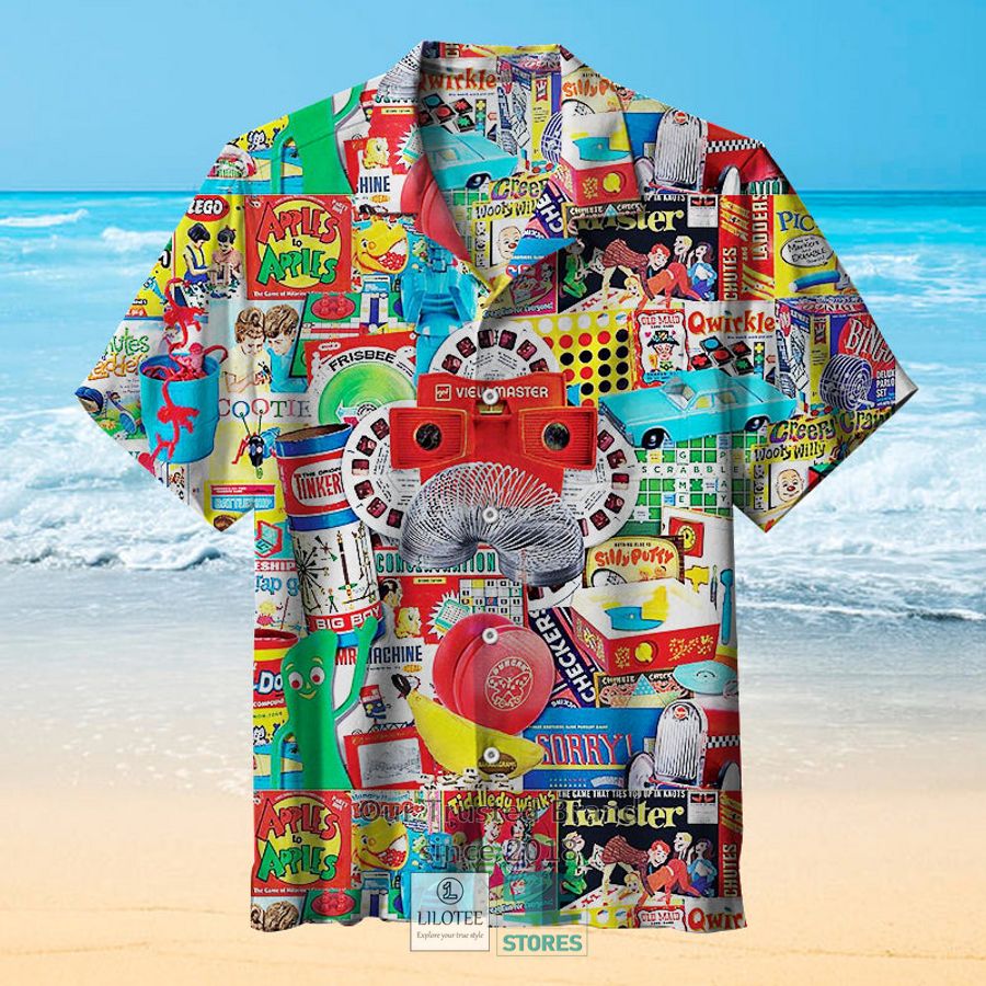 Retro Science Fiction Collage Hawaiian Shirt