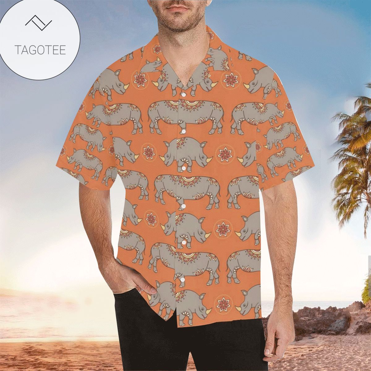 Rhino Hawaiian Shirt Perfect Rhino Terrier Clothing