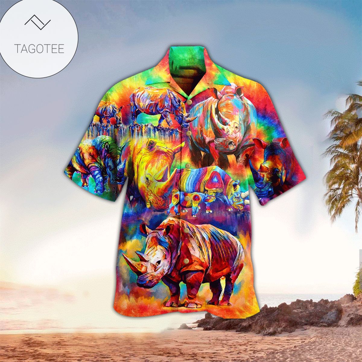 Rhino Hawaiian Shirt Perfect RhinoTerrier Clothing