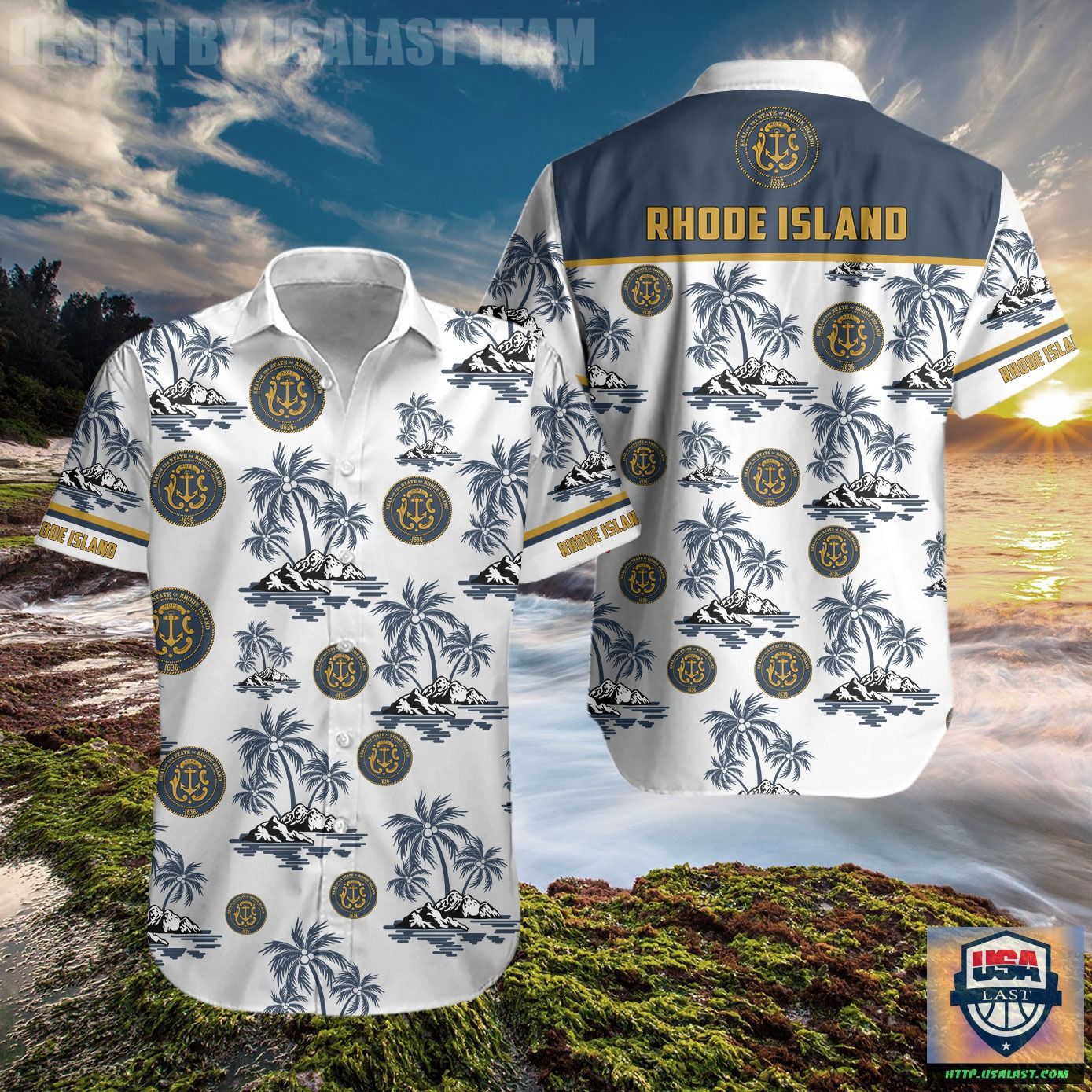 RFC Liège Les Sang Et Marine Hawaiian Shirt