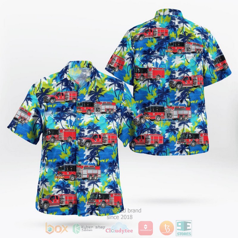 Rialto California Rialto Fire Department Hawaiian Shirt