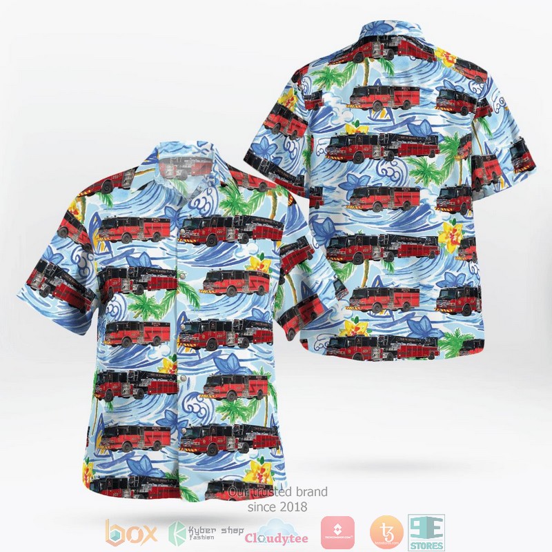 Rhome Texas Rhome Fire Department Station 17 Hawaiian Shirt