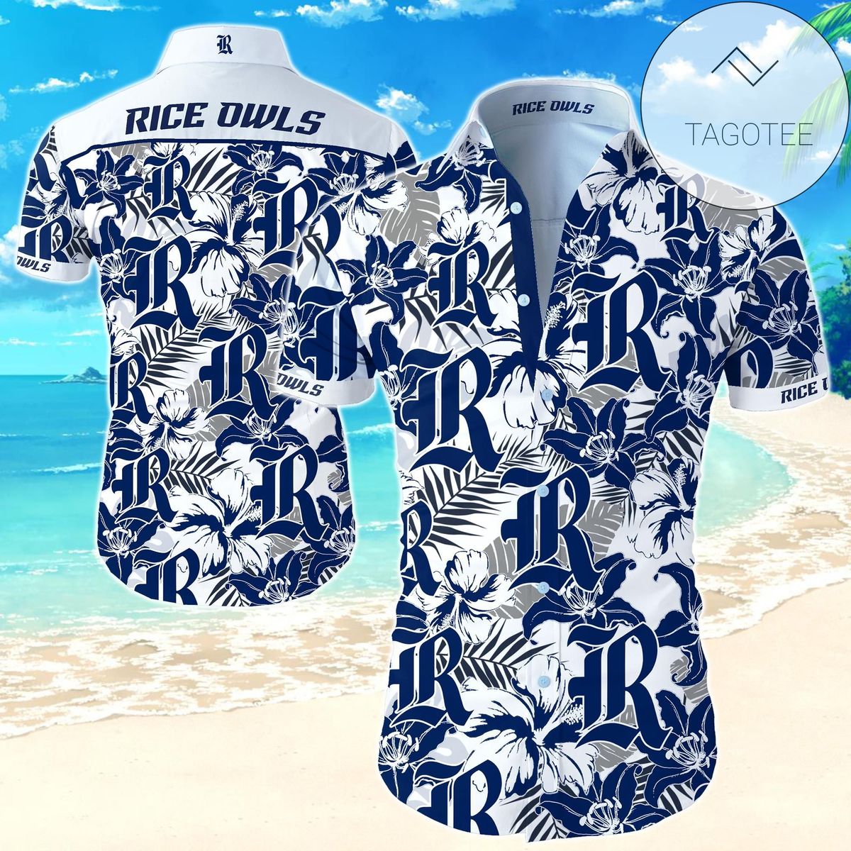 Ric Flair Flamingo All Over Print Summer Short Sleeve Hawaiian Beach Shirt – White