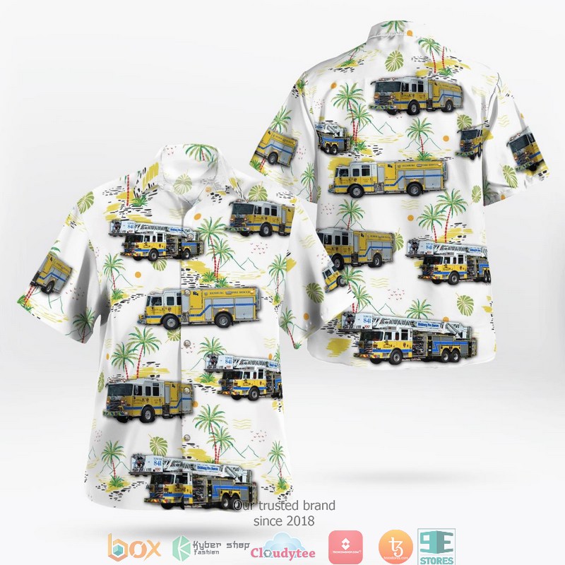 Rhome Texas Rhome Fire Department Station 17 Hawaiian Shirt