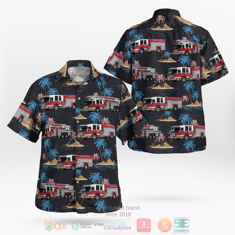 Richmond Fire Rescue Department British Columbia Canada Fleet Aloha Shirt