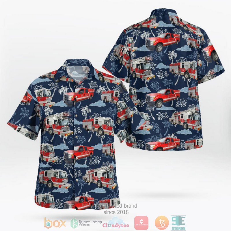 Richmond British Columbia Richmond Fire Rescue Department Hawaiian Shirt