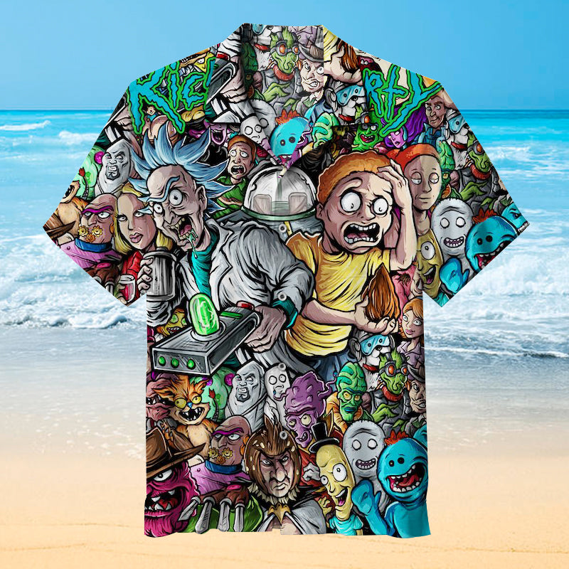 Rick And Morty Cartoon Network Adult Swim Hawaiian Shirt