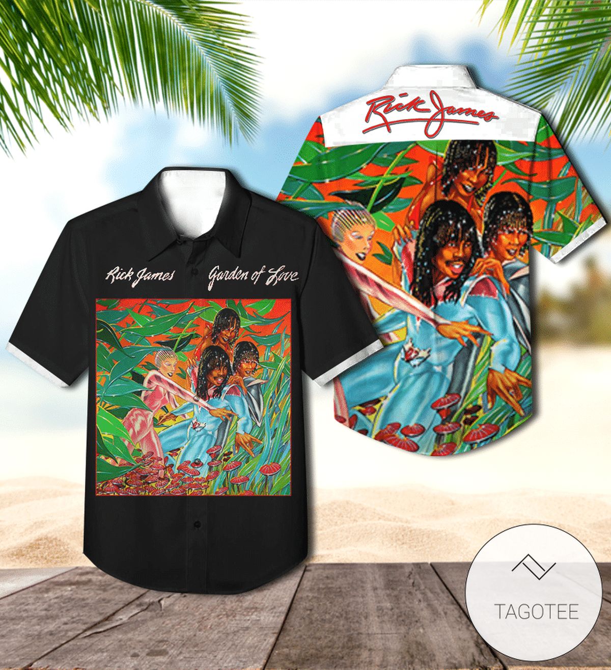 Rick James Glow Album Cover Hawaiian Shirt