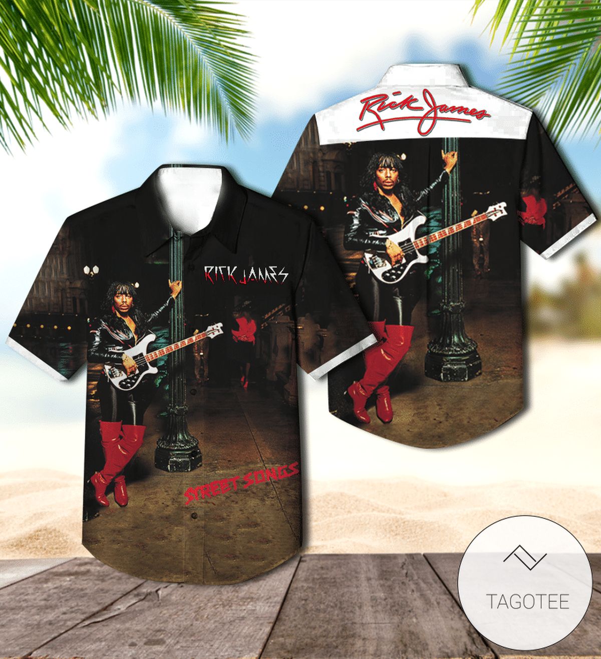 Rick James Glow Album Cover Hawaiian Shirt