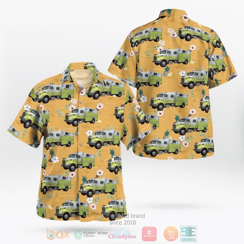 Riley County EMS Manhattan Kansas Ambulance Hawaiian Shirt