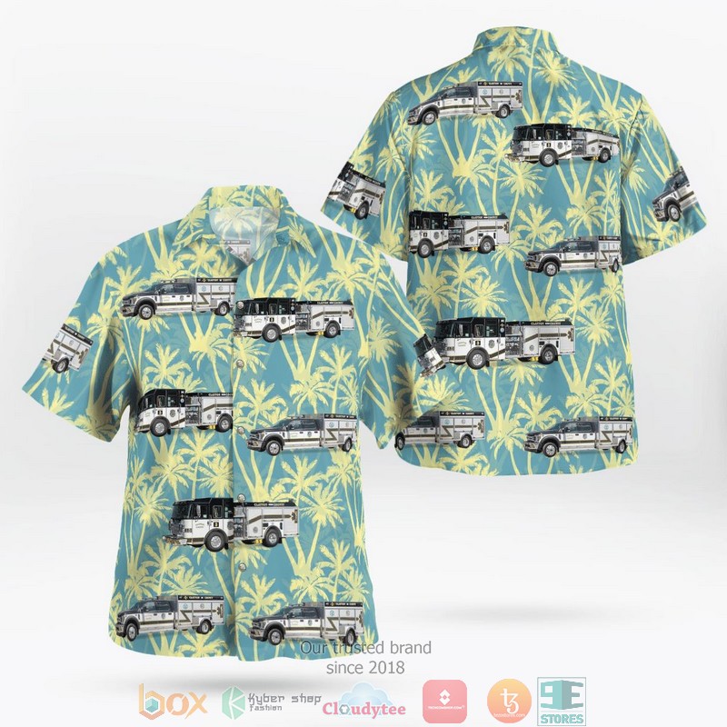 Riley County EMS Manhattan Kansas Ambulance Hawaiian Shirt